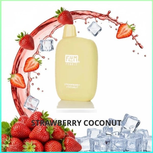 FLUM_Strawberry_Coconut Flum Pebble - Strawberry Coconut