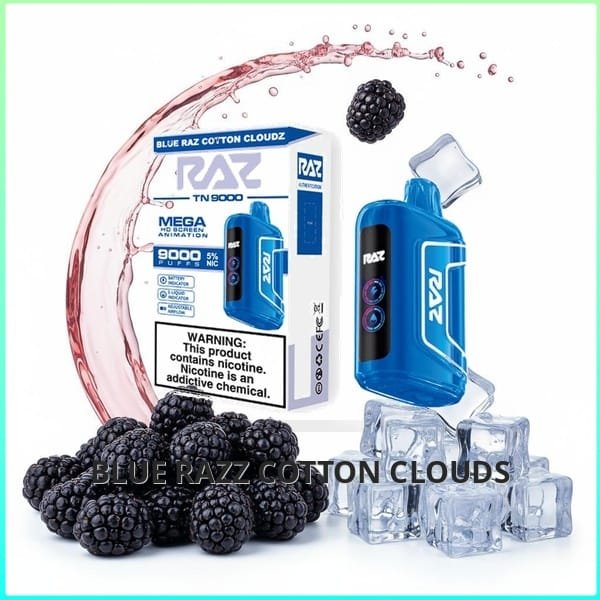 TN9000_Blue_Razz_Cotton_Clouds Raz TN9000 - Blue Razz B Pop