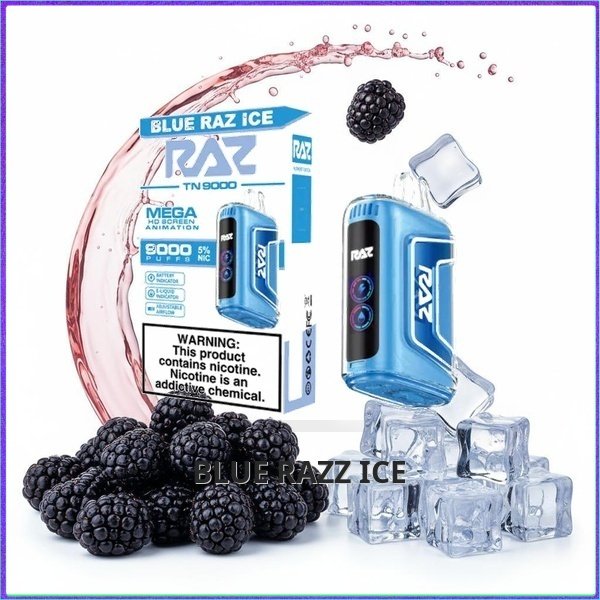 TN9000_Blue_Razz_Ice Raz TN9000 - Blue Razz Ice