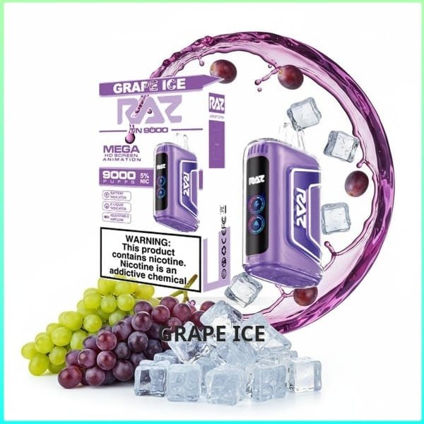 TN9000_Grape_Ice Raz TN9000 - Grape Ice