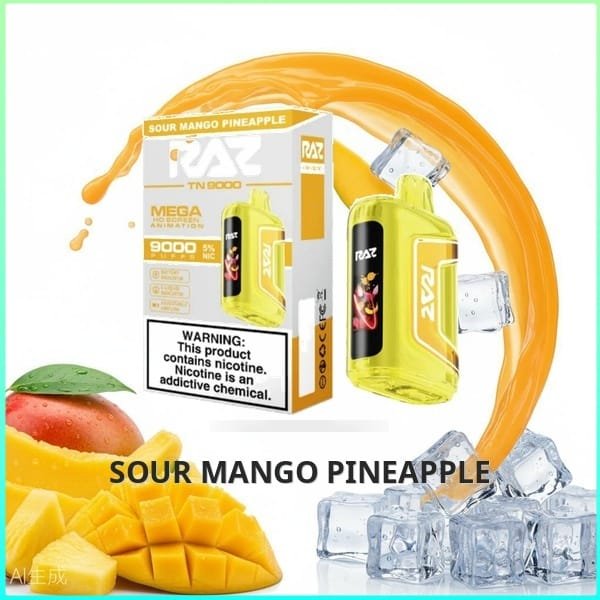 TN9000_Sour_Mango_Pineapple Raz TN9000 - Sour Mango Pineapple