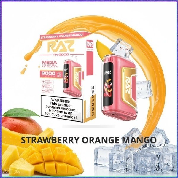 TN9000_Strawberry_Orange_Mango Raz TN9000 - Strawberry Orange Mango