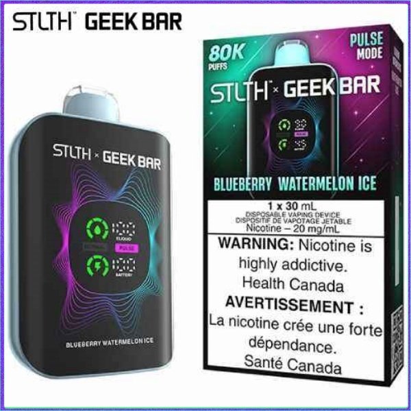 Blueberry Watermelon Ice 80K Disposable by STLTH x Geek Bar