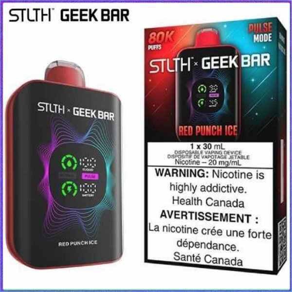 Red Punch Ice 80K Disposable by STLTH x Geek Bar