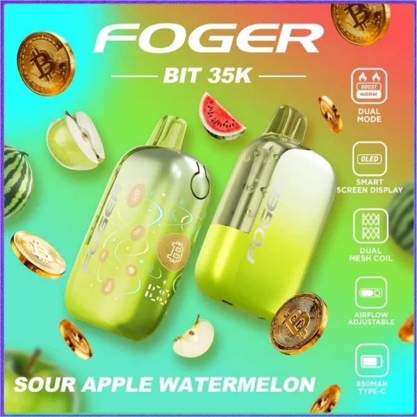 sour-apple-watermelon-foger-bit-35k-cover Sour Apple Watermelon – Foger Bit 35K Puffs