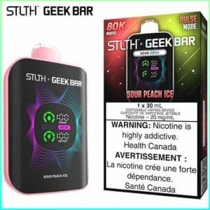 Sour Peach Ice 80K Disposable by STLTH x Geek Bar