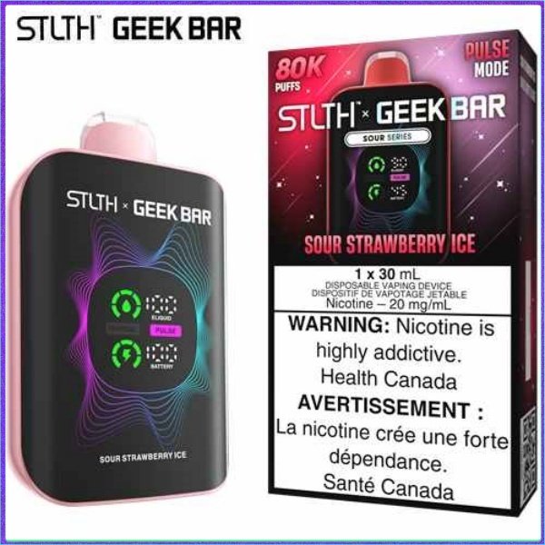 Sour Strawberry Ice 80K Disposable by STLTH x Geek Bar